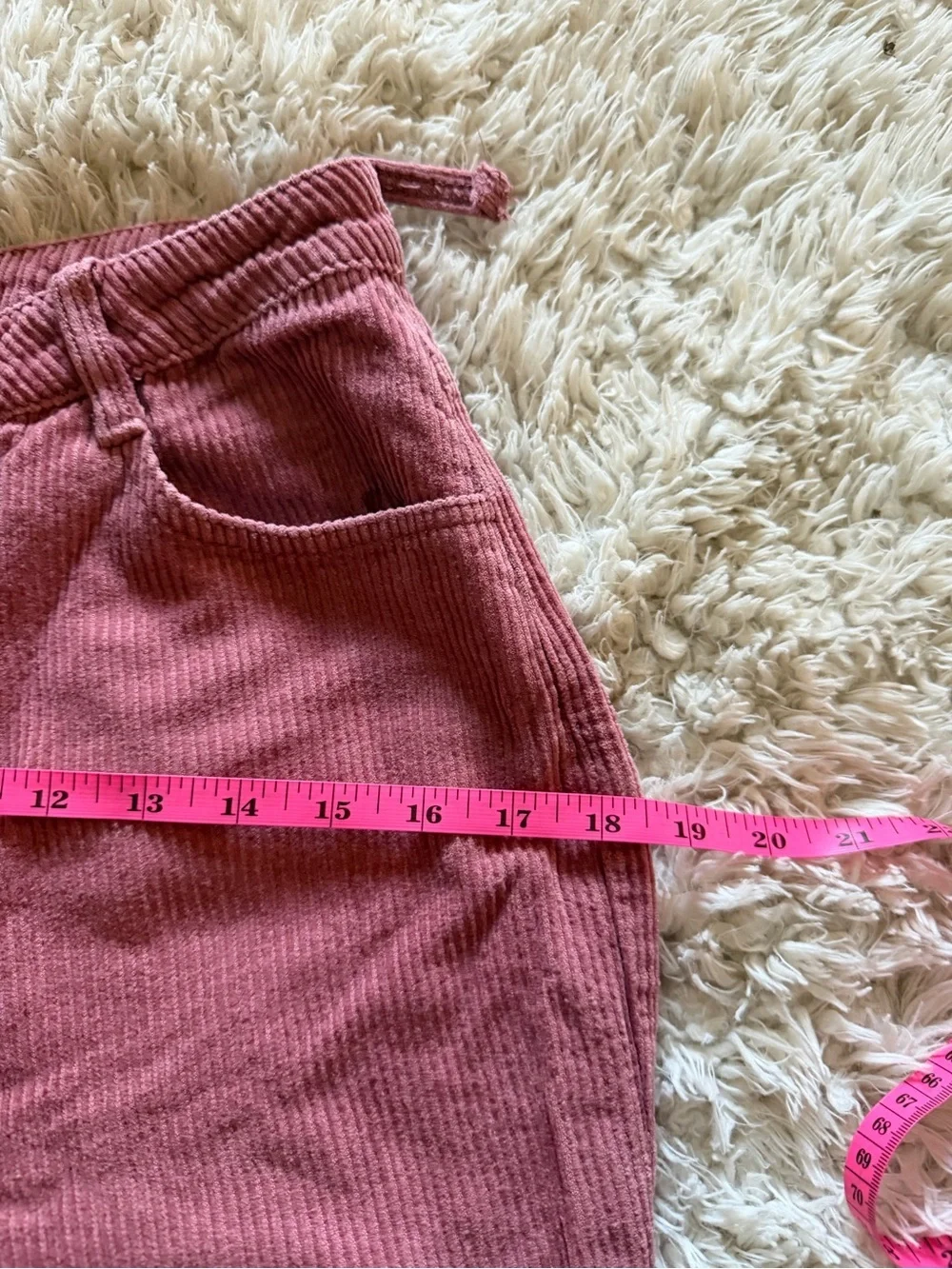 Nasty Gal Rose Pink Wide Wale Baggy Cordoroy Fairycore Cottagecore Boho Jeans